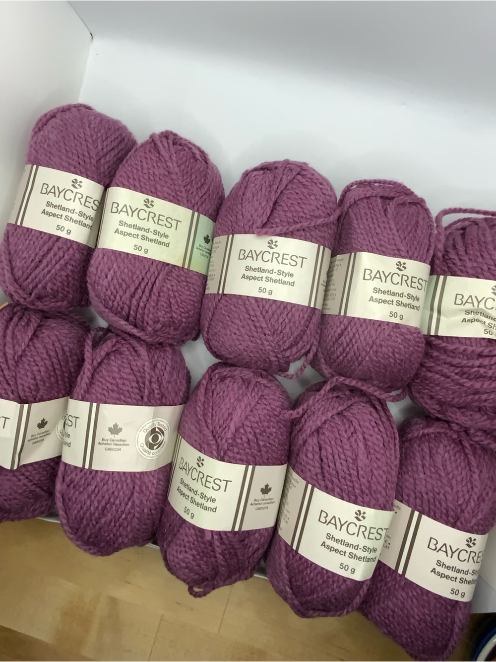 10 skein shetland style baycrest wool blend yarn 50g each hudson’s bay vintage